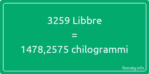 3259 Libbre a chilogrammi - 3259 Libbre a chilogrammi