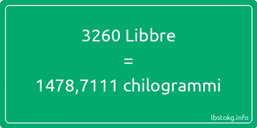 3260 Libbre a chilogrammi - 3260 Libbre a chilogrammi