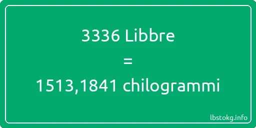 3336 Libbre a chilogrammi - 3336 Libbre a chilogrammi