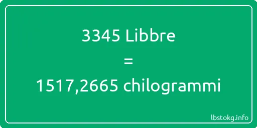 3345 Libbre a chilogrammi - 3345 Libbre a chilogrammi