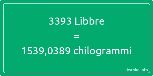 3393 Libbre a chilogrammi - 3393 Libbre a chilogrammi