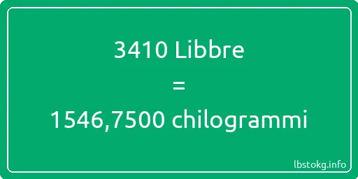 3410 Libbre a chilogrammi - 3410 Libbre a chilogrammi