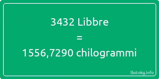 3432 Libbre a chilogrammi - 3432 Libbre a chilogrammi