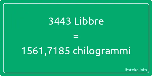 3443 Libbre a chilogrammi - 3443 Libbre a chilogrammi