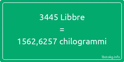 3445 Libbre a chilogrammi - 3445 Libbre a chilogrammi