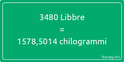 3480 Libbre a chilogrammi - 3480 Libbre a chilogrammi