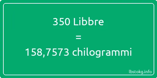 350 Libbre a chilogrammi - 350 Libbre a chilogrammi