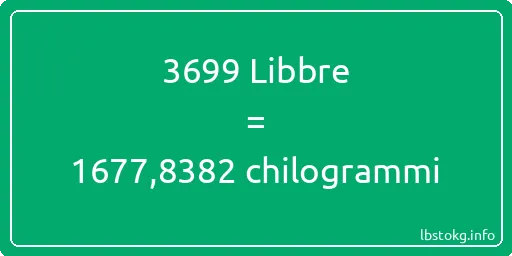 3699 Libbre a chilogrammi - 3699 Libbre a chilogrammi