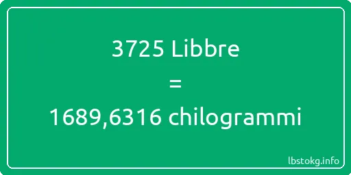 3725 Libbre a chilogrammi - 3725 Libbre a chilogrammi