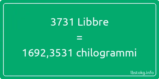 3731 Libbre a chilogrammi - 3731 Libbre a chilogrammi