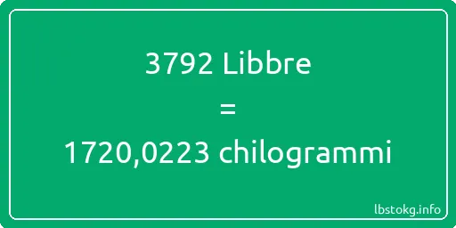 3792 Libbre a chilogrammi - 3792 Libbre a chilogrammi