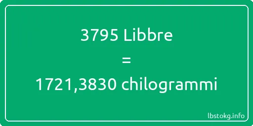 3795 Libbre a chilogrammi - 3795 Libbre a chilogrammi