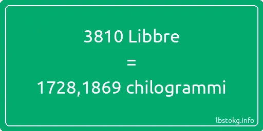 3810 Libbre a chilogrammi - 3810 Libbre a chilogrammi