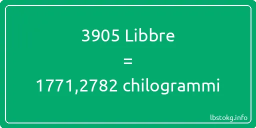 3905 Libbre a chilogrammi - 3905 Libbre a chilogrammi