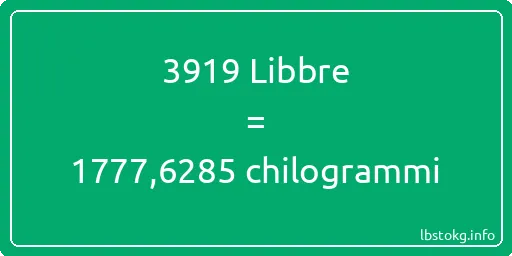 3919 Libbre a chilogrammi - 3919 Libbre a chilogrammi