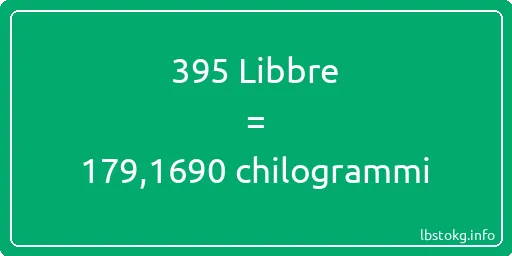 395 Libbre a chilogrammi - 395 Libbre a chilogrammi