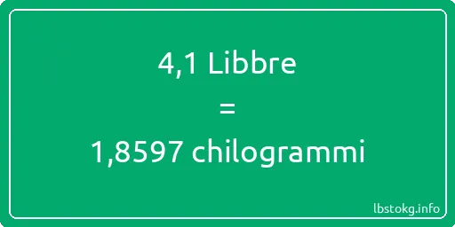 4-1 Libbre a chilogrammi - 4-1 Libbre a chilogrammi