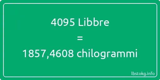 4095 Libbre a chilogrammi - 4095 Libbre a chilogrammi