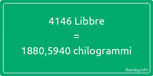 4146 Libbre a chilogrammi - 4146 Libbre a chilogrammi