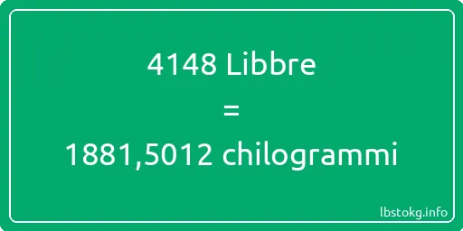 4148 Libbre a chilogrammi - 4148 Libbre a chilogrammi