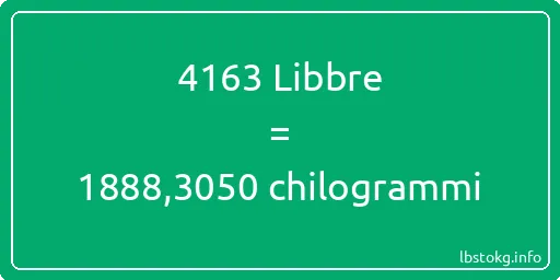 4163 Libbre a chilogrammi - 4163 Libbre a chilogrammi