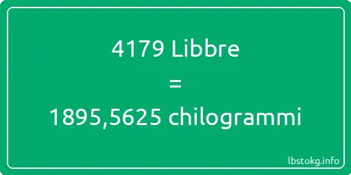 4179 Libbre a chilogrammi - 4179 Libbre a chilogrammi