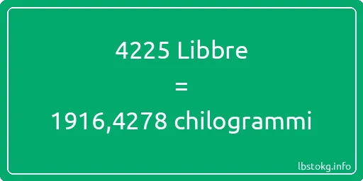 4225 Libbre a chilogrammi - 4225 Libbre a chilogrammi