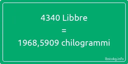 4340 Libbre a chilogrammi - 4340 Libbre a chilogrammi