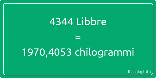 4344 Libbre a chilogrammi - 4344 Libbre a chilogrammi