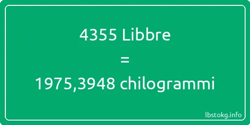 4355 Libbre a chilogrammi - 4355 Libbre a chilogrammi