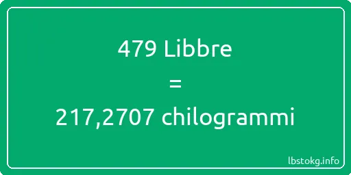 479 Libbre a chilogrammi - 479 Libbre a chilogrammi