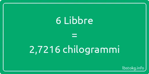 6 Libbre a chilogrammi - 6 Libbre a chilogrammi