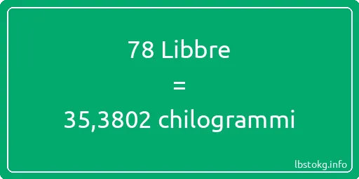 78 Libbre a chilogrammi - 78 Libbre a chilogrammi