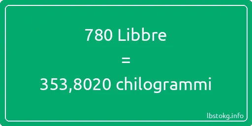 780 Libbre a chilogrammi - 780 Libbre a chilogrammi