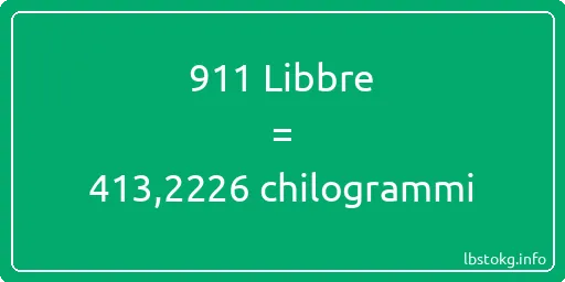 911 Libbre a chilogrammi - 911 Libbre a chilogrammi