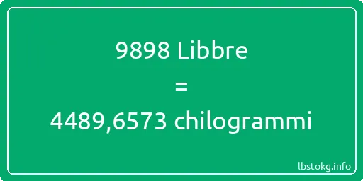 9898 Libbre a chilogrammi - 9898 Libbre a chilogrammi