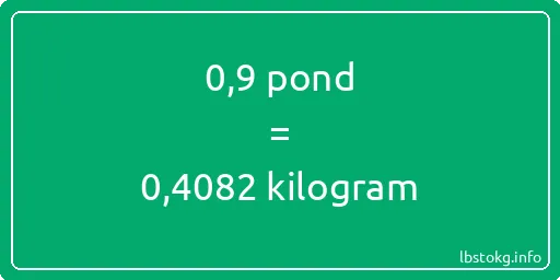 0-9 pond naar kilogram - 0-9 pond naar kilogram