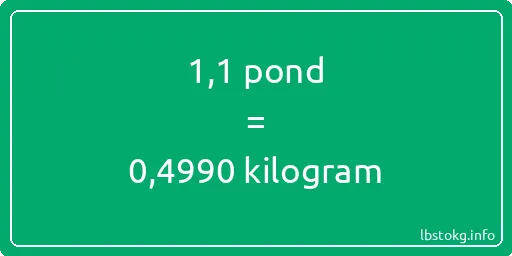 1-1 pond naar kilogram - 1-1 pond naar kilogram