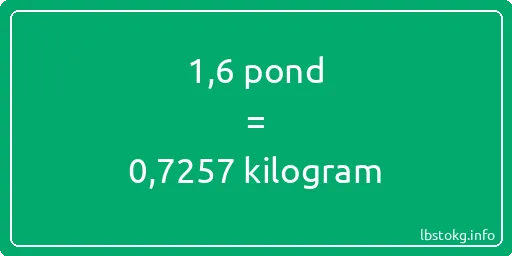 1-6 pond naar kilogram - 1-6 pond naar kilogram