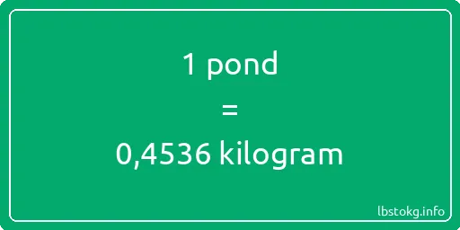 1 pond naar kilogram - 1 pond naar kilogram