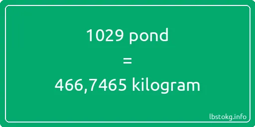 1029 pond naar kilogram - 1029 pond naar kilogram