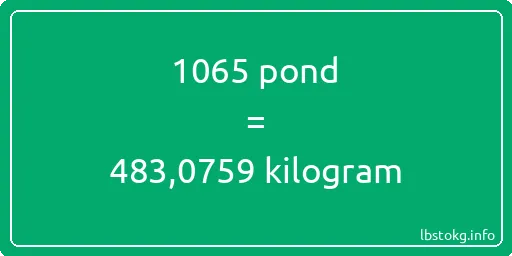 1065 pond naar kilogram - 1065 pond naar kilogram