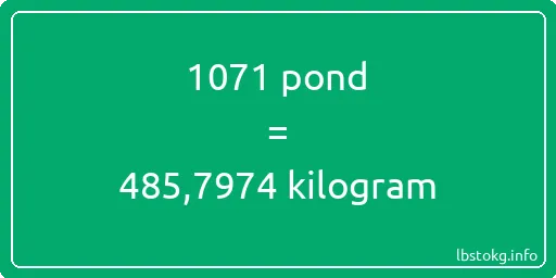 1071 pond naar kilogram - 1071 pond naar kilogram