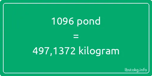 1096 pond naar kilogram - 1096 pond naar kilogram