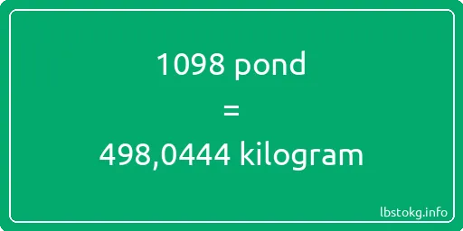 1098 pond naar kilogram - 1098 pond naar kilogram