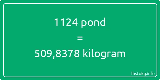 1124 pond naar kilogram - 1124 pond naar kilogram