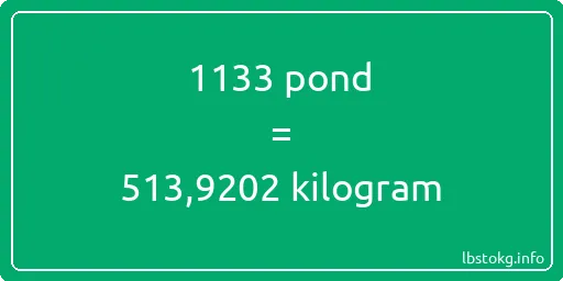 1133 pond naar kilogram - 1133 pond naar kilogram