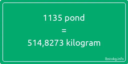 1135 pond naar kilogram - 1135 pond naar kilogram