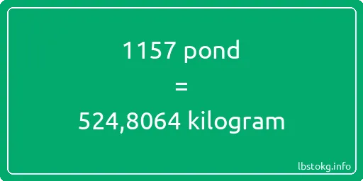 1157 pond naar kilogram - 1157 pond naar kilogram