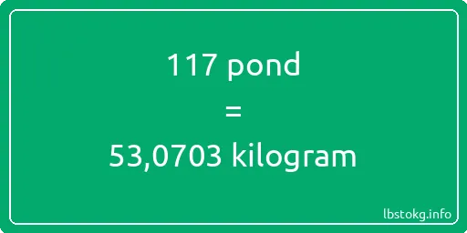 117 pond naar kilogram - 117 pond naar kilogram